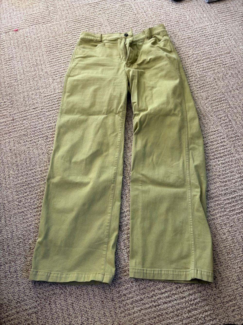 Madewell Olive Green Wide-Leg Pants